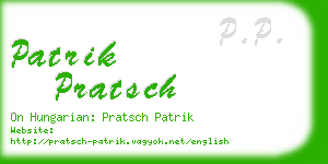 patrik pratsch business card